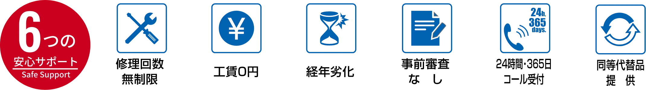 6つの安心サポート
