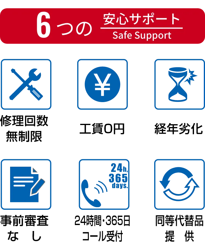 6つの安心サポート