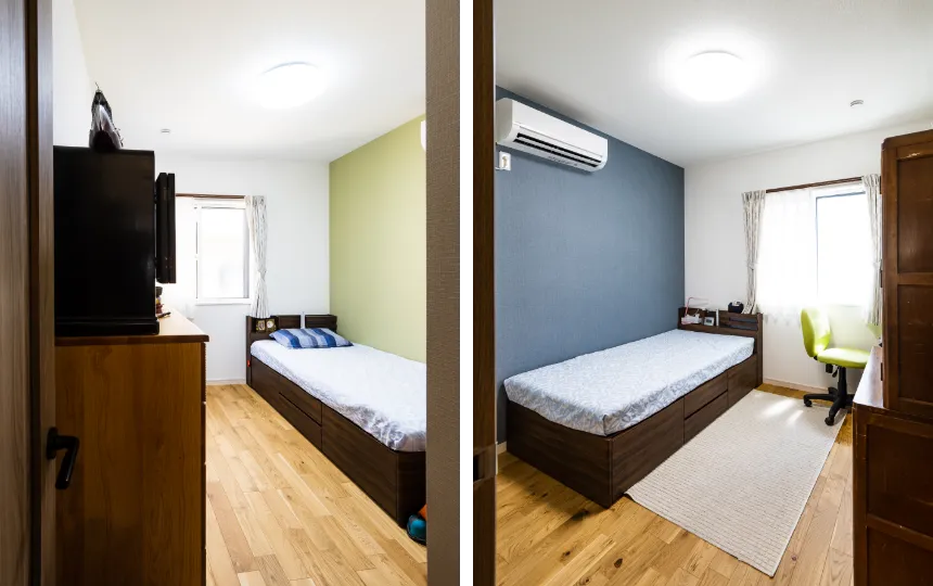 寝室のアクセントクロス