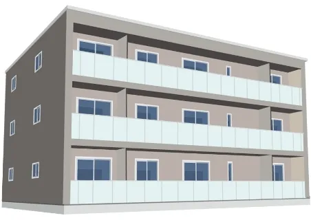 共同住宅 パース図